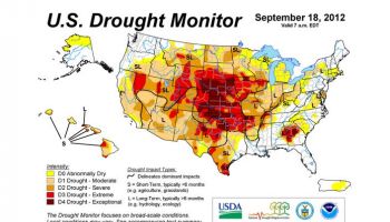 U.S. Drought Monitor map from Drought.gov illustrating 