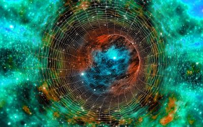 Time Travel in the Bible, artistic illustration of stars and a tunnel

