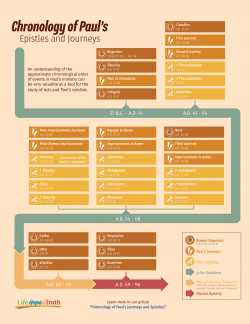 Chronology of Paul’s Epistles and Journeys